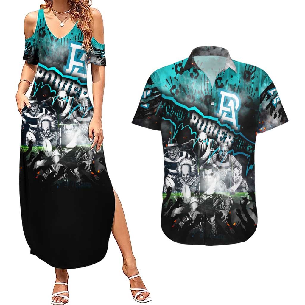 Step Into Horror Domain Power Football Couples Matching Summer Maxi Dress and Hawaiian Shirt Halloween Horror Movie Characters - Aussie Hoodie