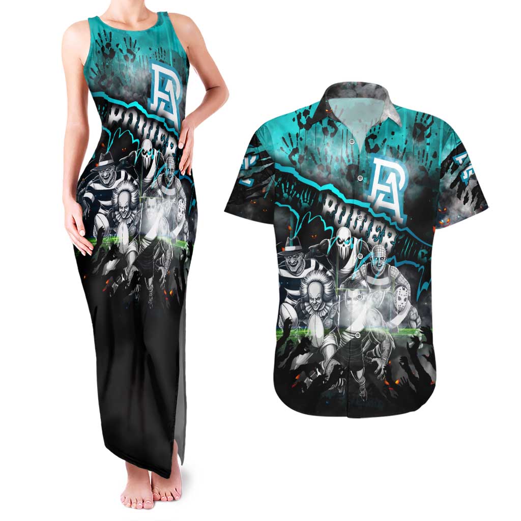 Step Into Horror Domain Power Football Couples Matching Tank Maxi Dress and Hawaiian Shirt Halloween Horror Movie Characters - Aussie Hoodie