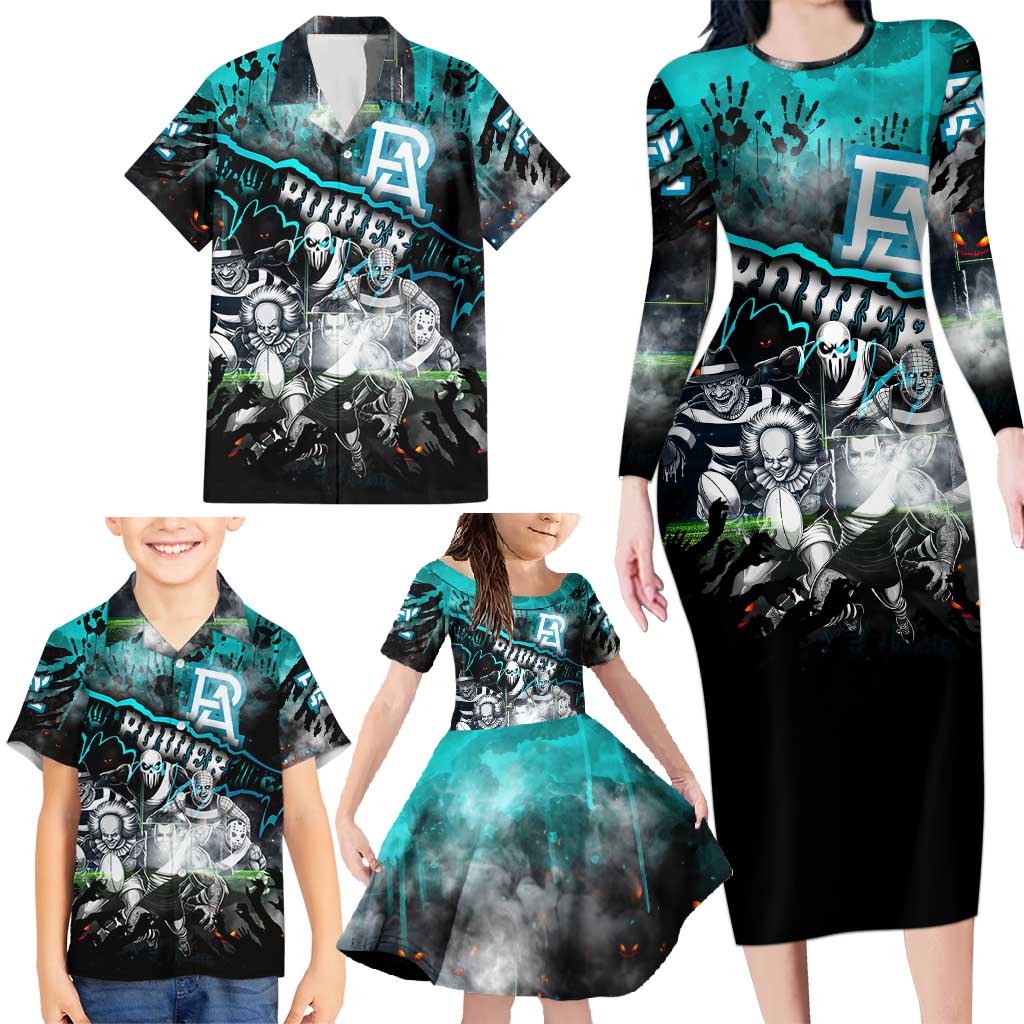 Step Into Horror Domain Power Football Family Matching Long Sleeve Bodycon Dress and Hawaiian Shirt Halloween Horror Movie Characters - Aussie Hoodie
