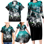 Step Into Horror Domain Power Football Family Matching Long Sleeve Bodycon Dress and Hawaiian Shirt Halloween Horror Movie Characters - Aussie Hoodie