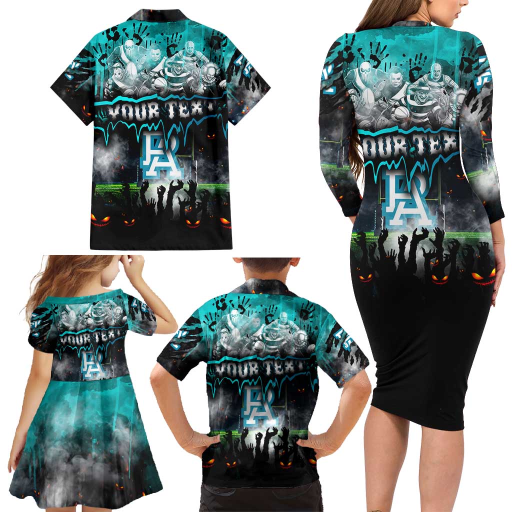 Step Into Horror Domain Power Football Family Matching Long Sleeve Bodycon Dress and Hawaiian Shirt Halloween Horror Movie Characters - Aussie Hoodie