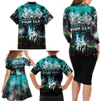 Step Into Horror Domain Power Football Family Matching Long Sleeve Bodycon Dress and Hawaiian Shirt Halloween Horror Movie Characters - Aussie Hoodie