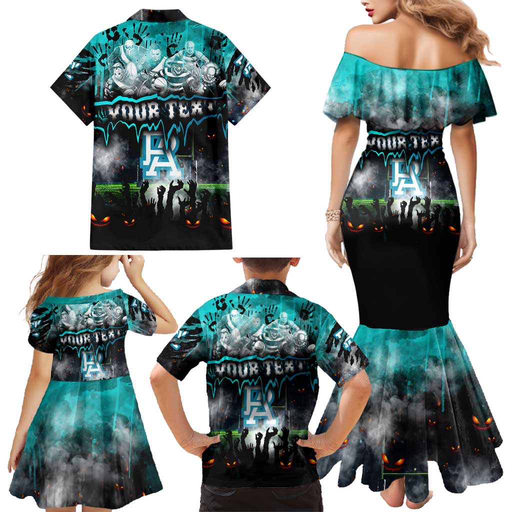 Step Into Horror Domain Power Football Family Matching Mermaid Dress and Hawaiian Shirt Halloween Horror Movie Characters - Aussie Hoodie