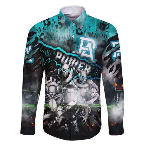 Step Into Horror Domain Power Football Family Matching Mermaid Dress and Hawaiian Shirt Halloween Horror Movie Characters - Aussie Hoodie