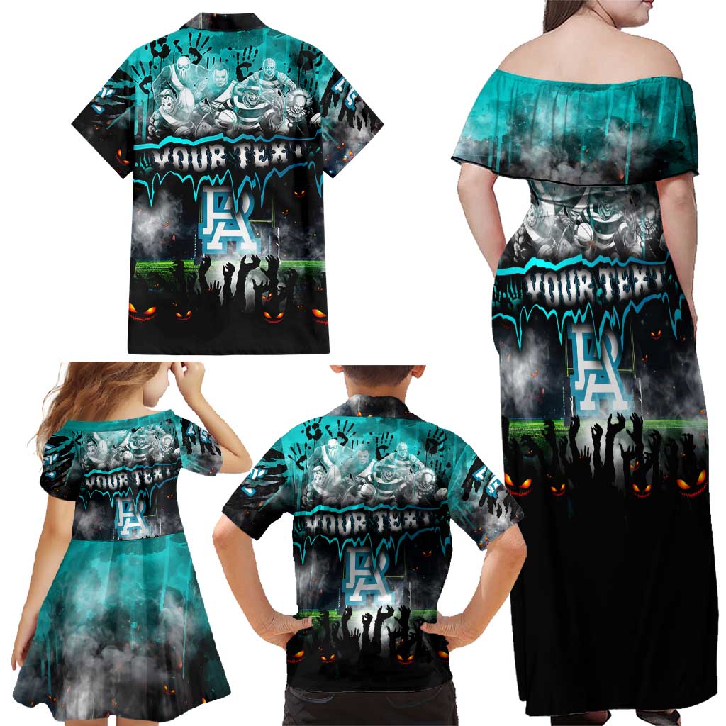 Step Into Horror Domain Power Football Family Matching Off Shoulder Maxi Dress and Hawaiian Shirt Halloween Horror Movie Characters - Aussie Hoodie