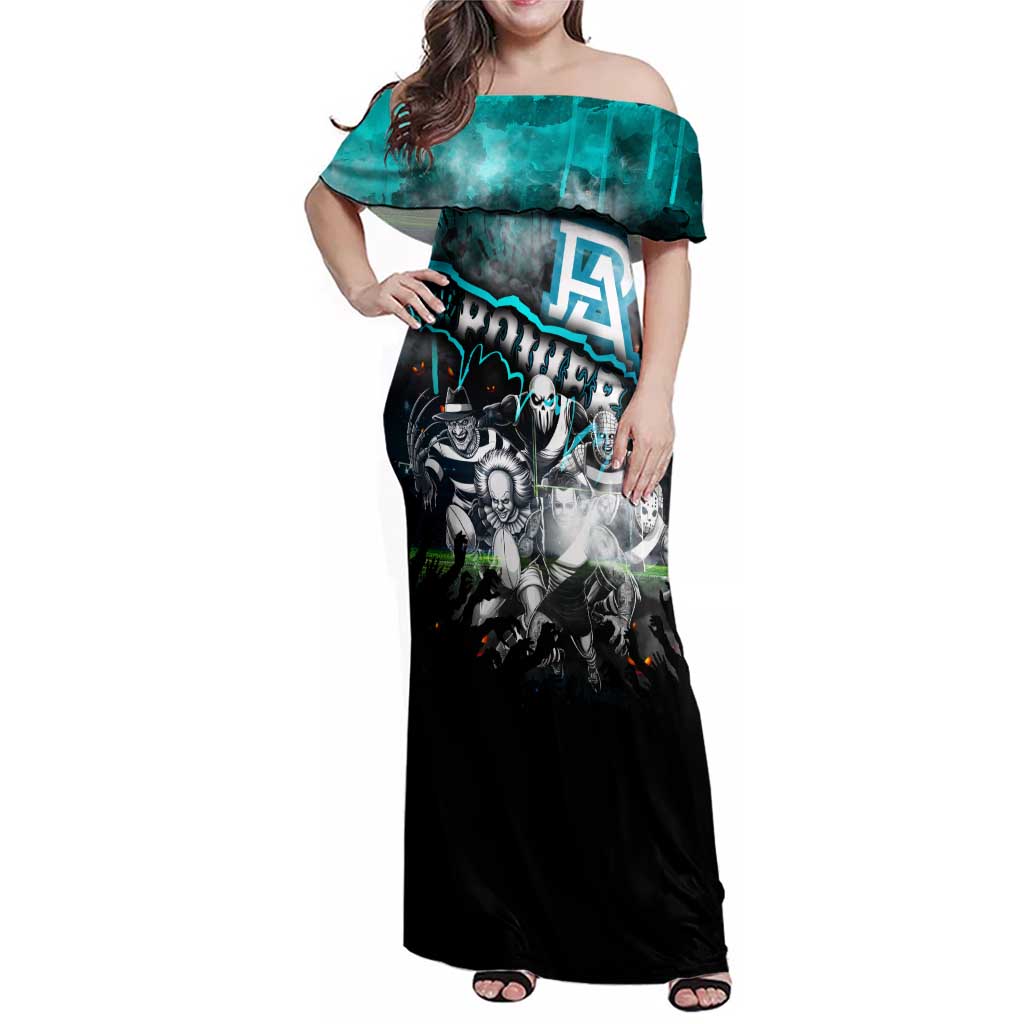 Step Into Horror Domain Power Football Family Matching Off Shoulder Maxi Dress and Hawaiian Shirt Halloween Horror Movie Characters - Aussie Hoodie