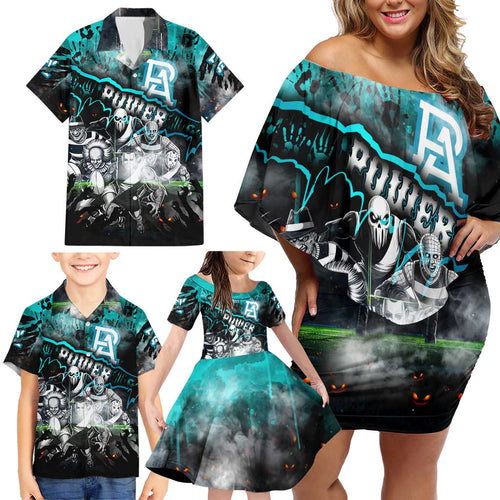 Step Into Horror Domain Power Football Family Matching Off Shoulder Short Dress and Hawaiian Shirt Halloween Horror Movie Characters - Aussie Hoodie