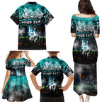 Step Into Horror Domain Power Football Family Matching Puletasi and Hawaiian Shirt Halloween Horror Movie Characters - Aussie Hoodie