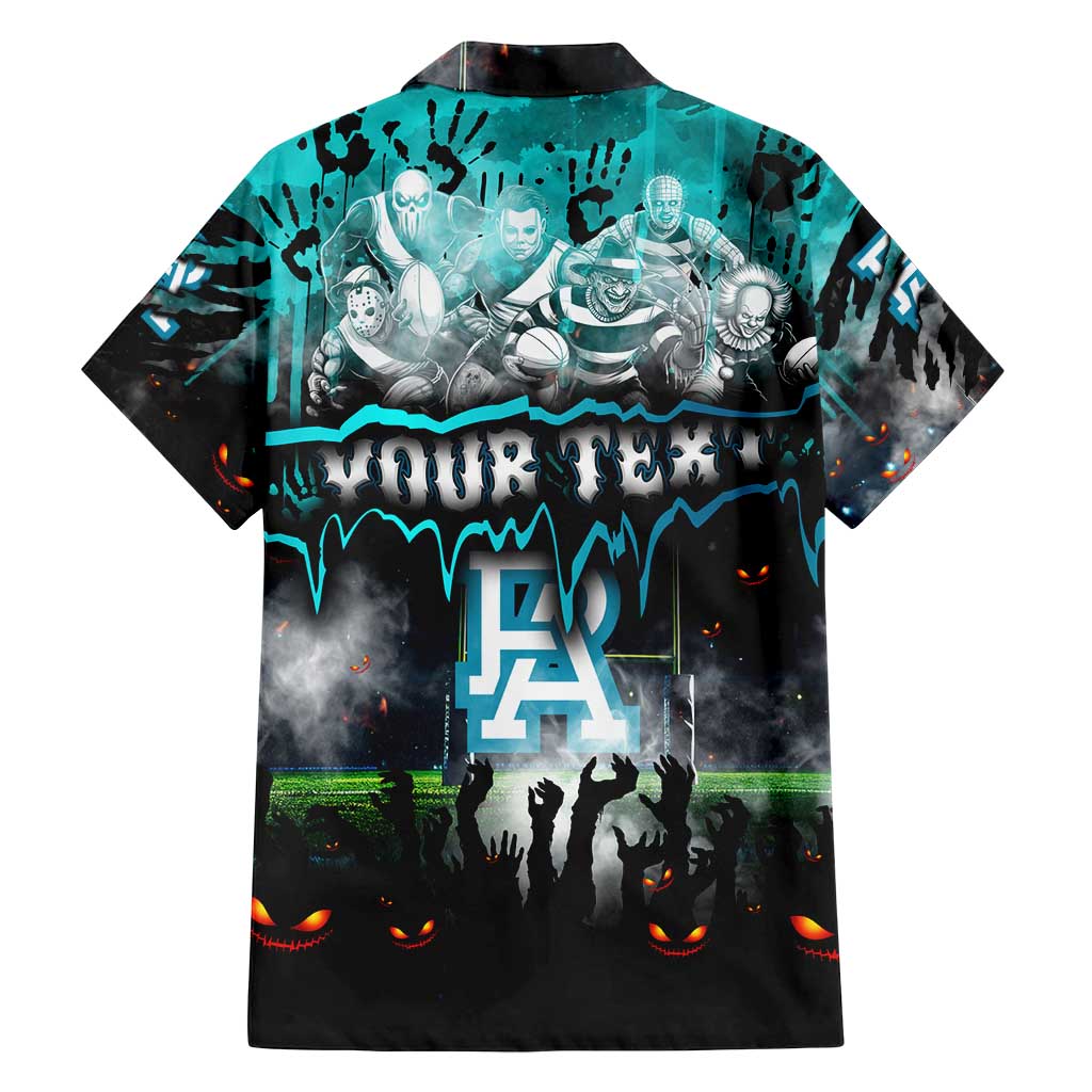 Step Into Horror Domain Power Football Family Matching Puletasi and Hawaiian Shirt Halloween Horror Movie Characters - Aussie Hoodie