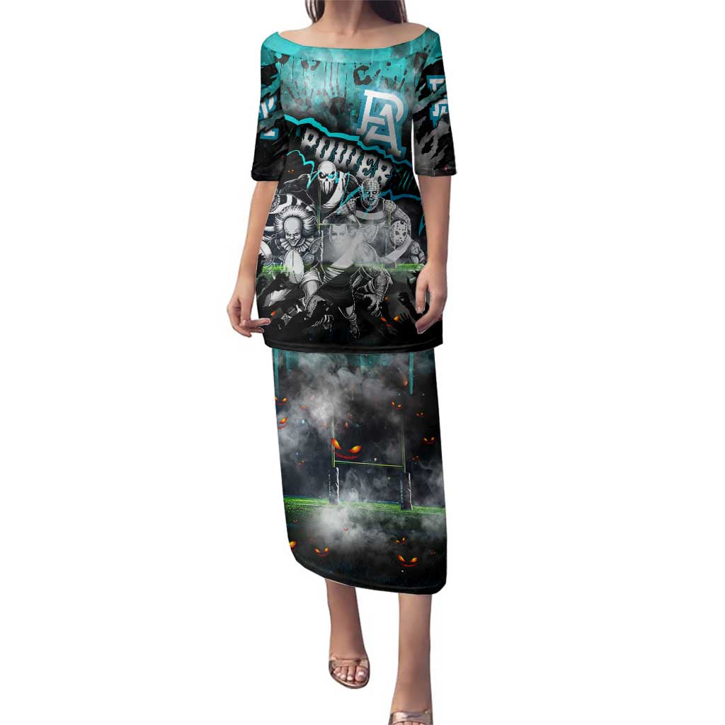 Step Into Horror Domain Power Football Family Matching Puletasi and Hawaiian Shirt Halloween Horror Movie Characters - Aussie Hoodie