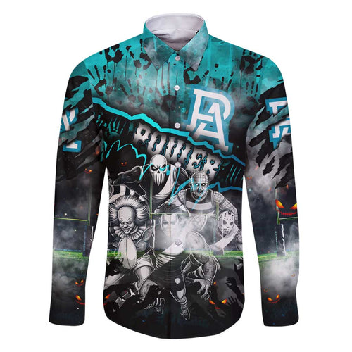 Step Into Horror Domain Power Football Family Matching Short Sleeve Bodycon Dress and Hawaiian Shirt Halloween Horror Movie Characters - Aussie Hoodie