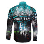 Step Into Horror Domain Power Football Family Matching Short Sleeve Bodycon Dress and Hawaiian Shirt Halloween Horror Movie Characters - Aussie Hoodie