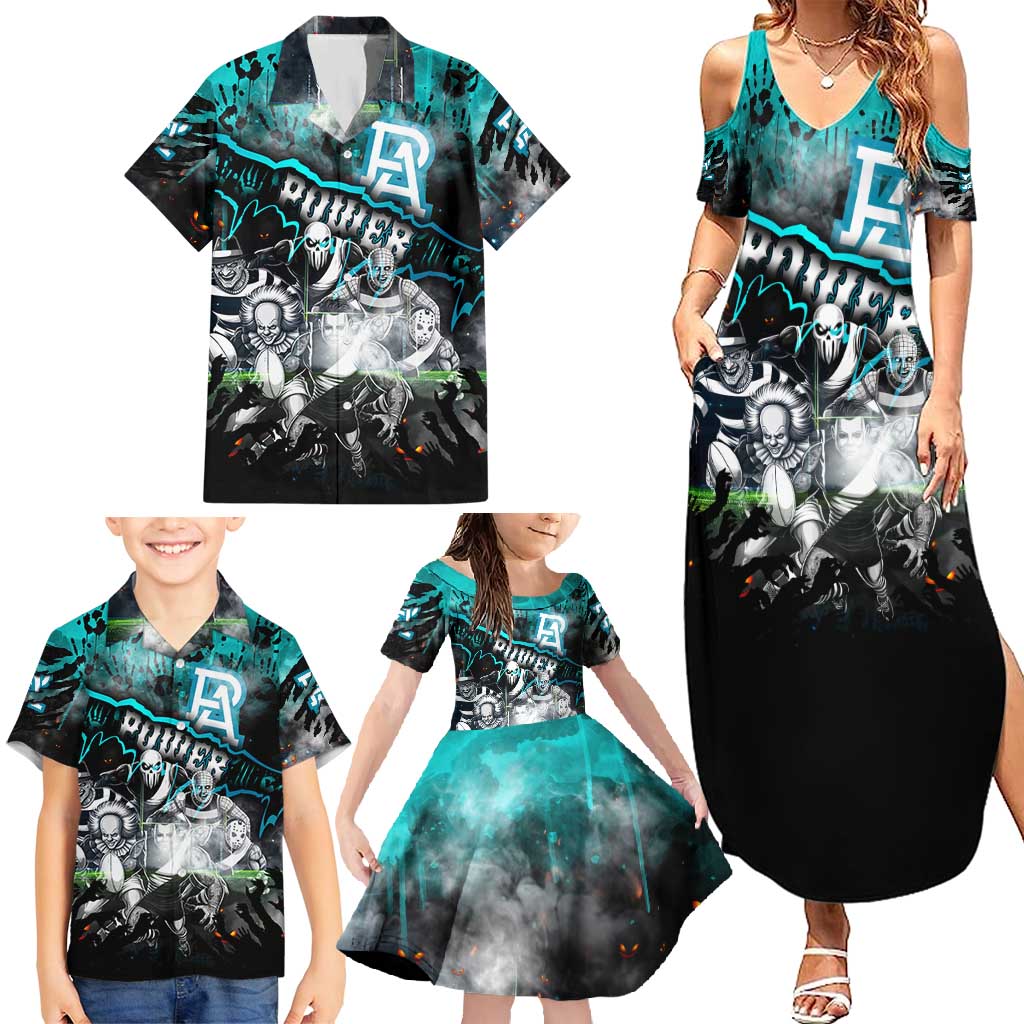 Step Into Horror Domain Power Football Family Matching Summer Maxi Dress and Hawaiian Shirt Halloween Horror Movie Characters - Aussie Hoodie