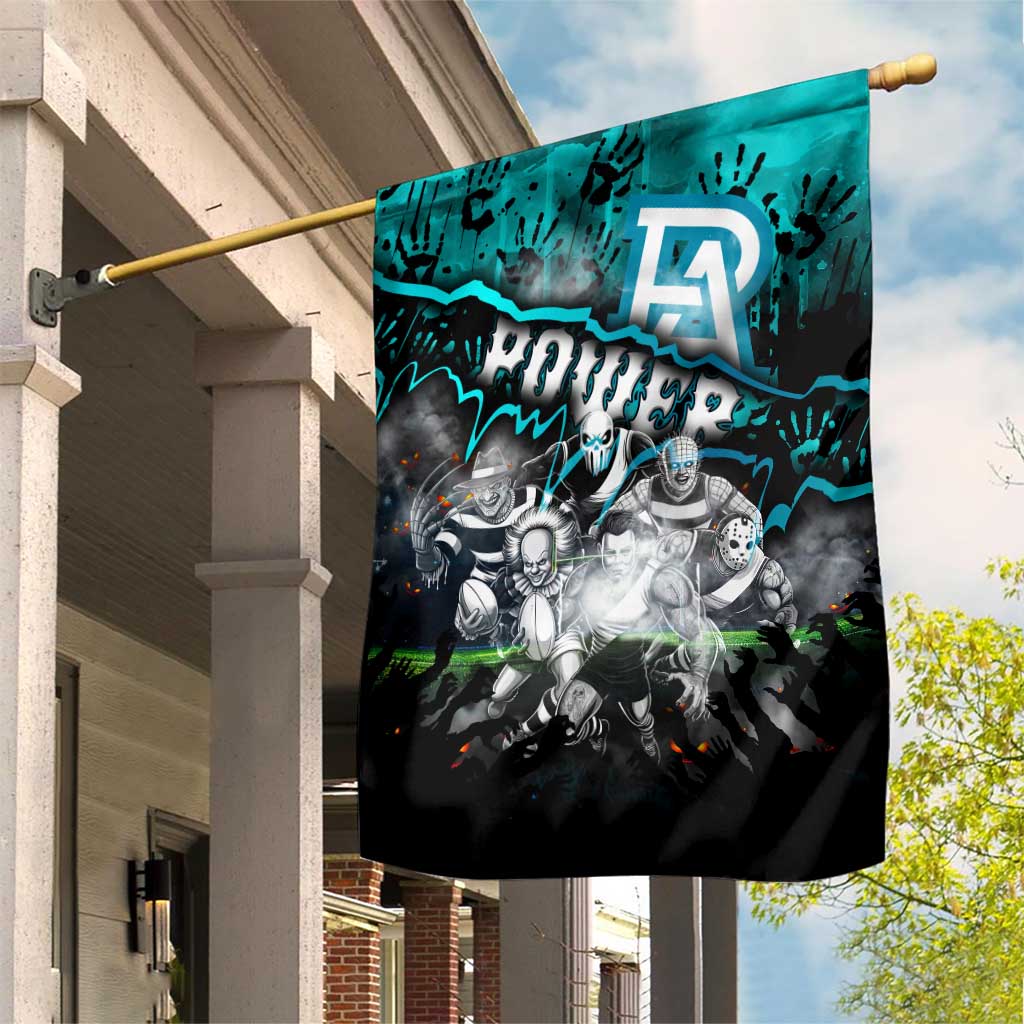 Step Into Horror Domain Power Football Garden Flag Halloween Horror Movie Characters - Aussie Hoodie