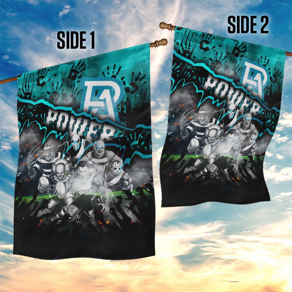 Step Into Horror Domain Power Football Garden Flag Halloween Horror Movie Characters - Aussie Hoodie