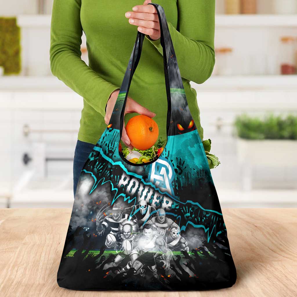 Step Into Horror Domain Power Football Grocery Bag Halloween Horror Movie Characters - Aussie Hoodie