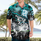 Step Into Horror Domain Power Football Hawaiian Shirt Halloween Horror Movie Characters - Aussie Hoodie