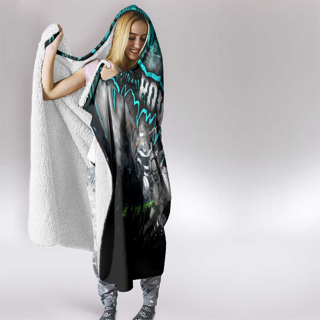 Step Into Horror Domain Power Football Hooded Blanket Halloween Horror Movie Characters - Aussie Hoodie