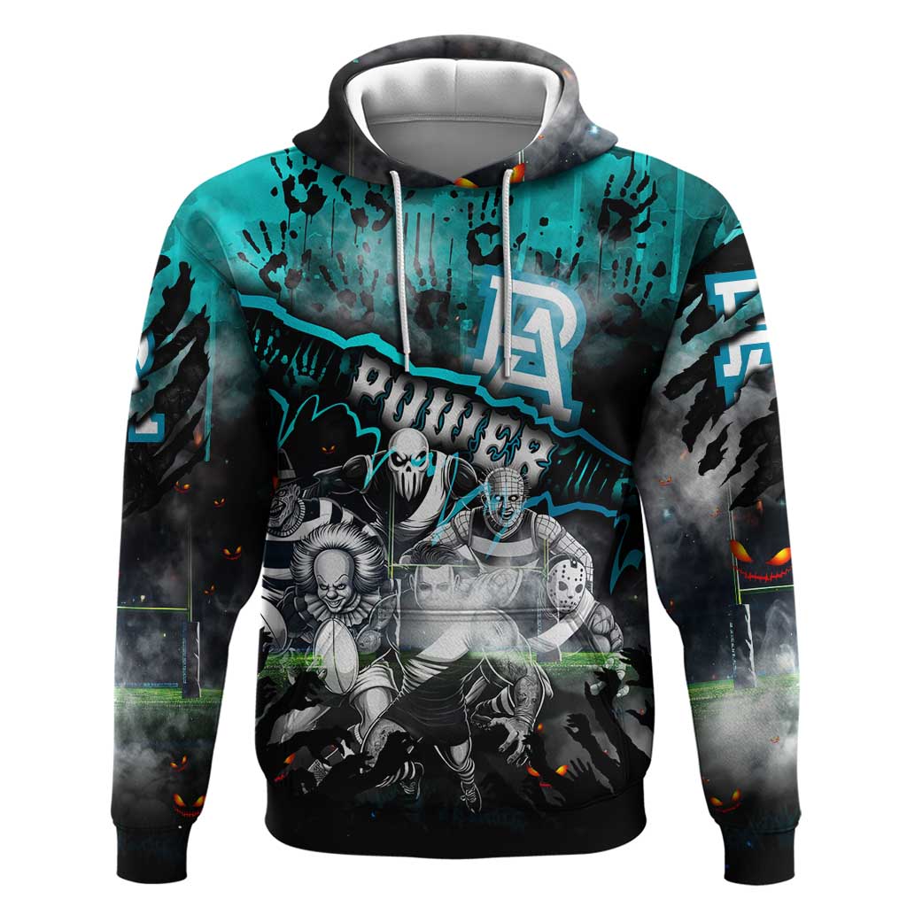 Step Into Horror Domain Power Football Hoodie Halloween Horror Movie Characters - Aussie Hoodie