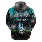 Step Into Horror Domain Power Football Hoodie Halloween Horror Movie Characters - Aussie Hoodie