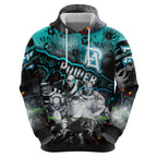Step Into Horror Domain Power Football Hoodie Halloween Horror Movie Characters - Aussie Hoodie