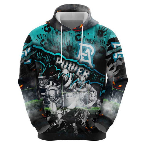 Step Into Horror Domain Power Football Hoodie Halloween Horror Movie Characters - Aussie Hoodie