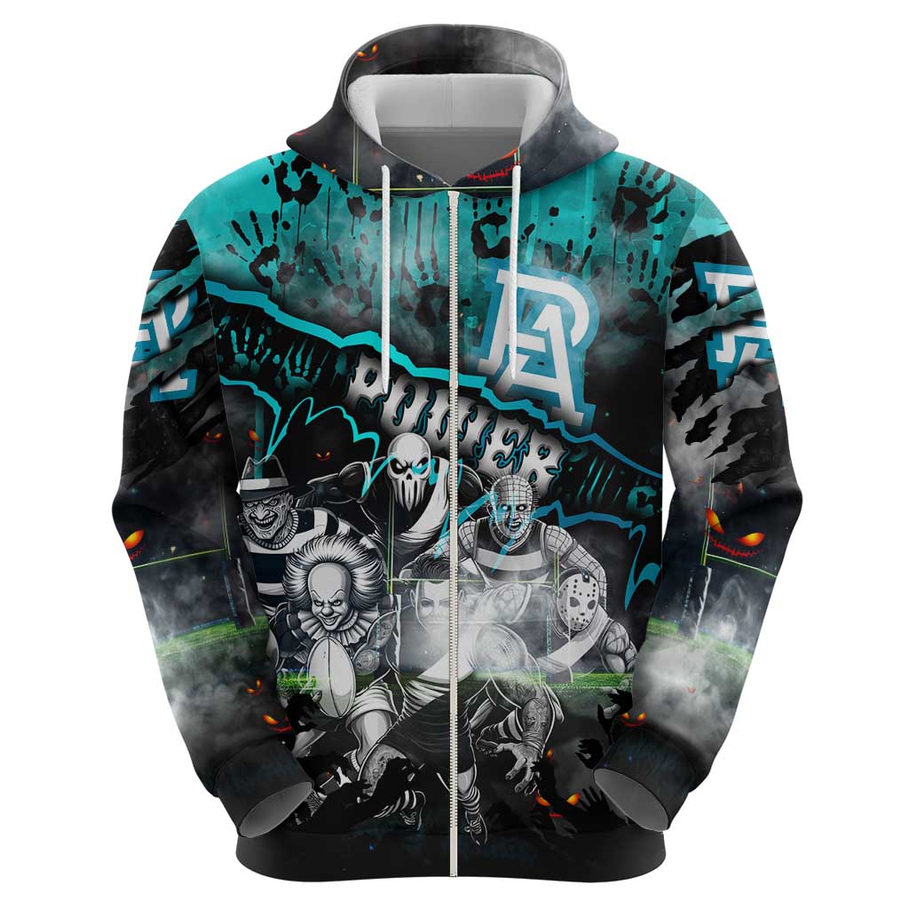 Step Into Horror Domain Power Football Hoodie Halloween Horror Movie Characters - Aussie Hoodie