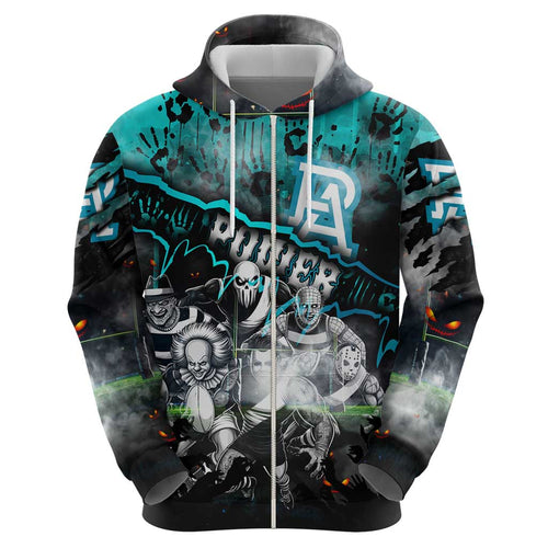 Step Into Horror Domain Power Football Hoodie Halloween Horror Movie Characters - Aussie Hoodie