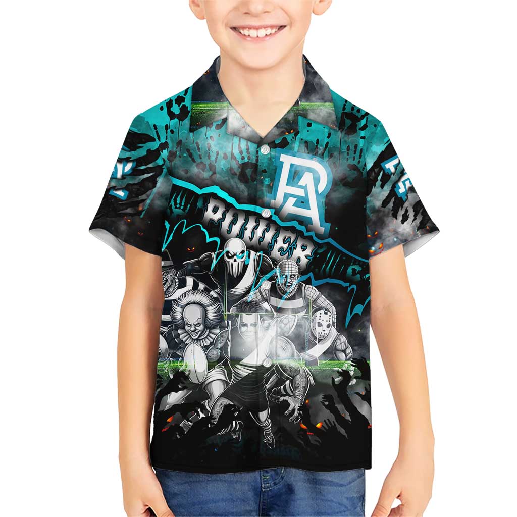 Step Into Horror Domain Power Football Kid Hawaiian Shirt Halloween Horror Movie Characters - Aussie Hoodie