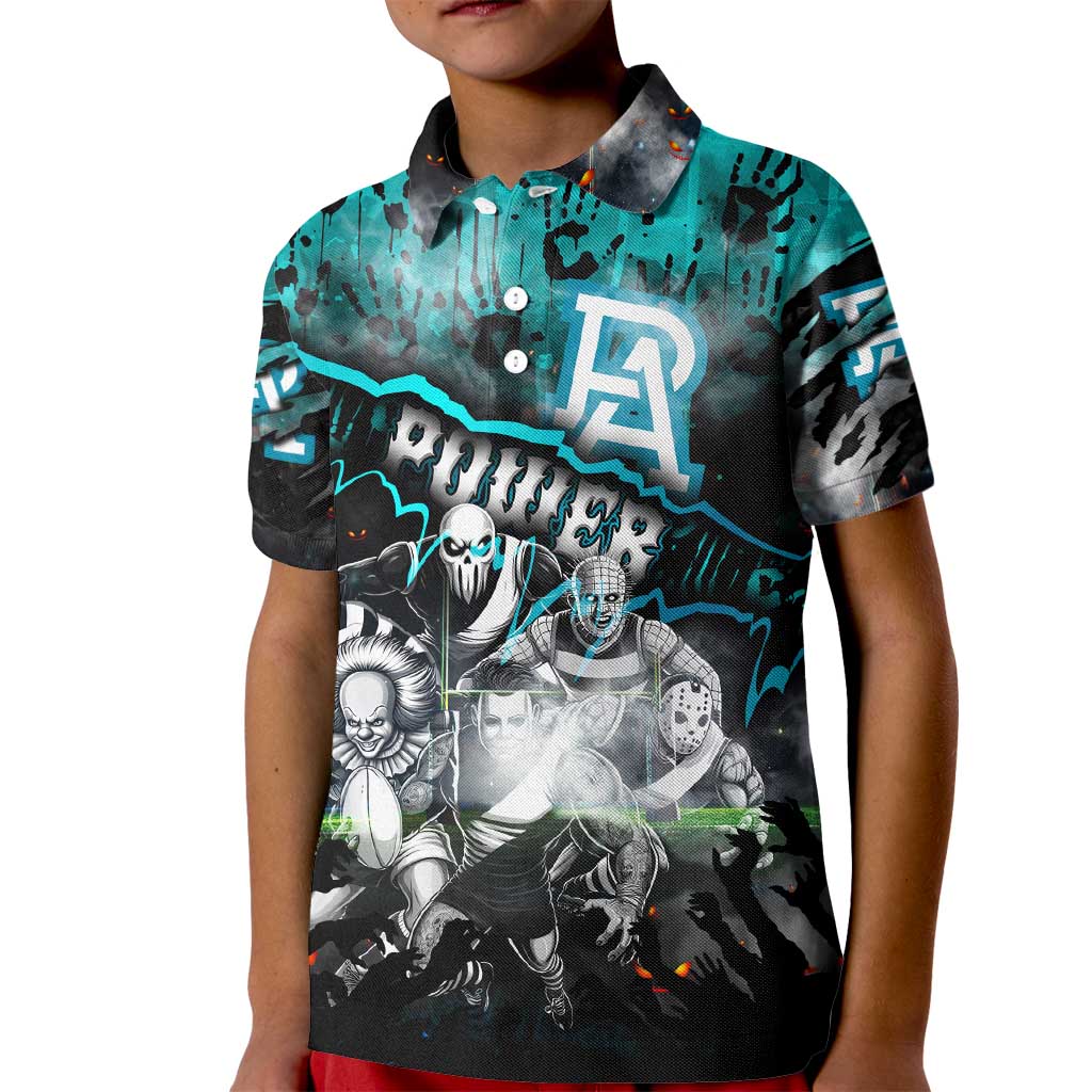 Step Into Horror Domain Power Football Kid Polo Shirt Halloween Horror Movie Characters - Aussie Hoodie