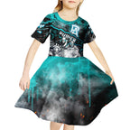 Step Into Horror Domain Power Football Kid Short Sleeve Dress Halloween Horror Movie Characters - Aussie Hoodie