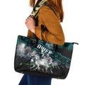 Step Into Horror Domain Power Football Leather Tote Bag Halloween Horror Movie Characters - Aussie Hoodie