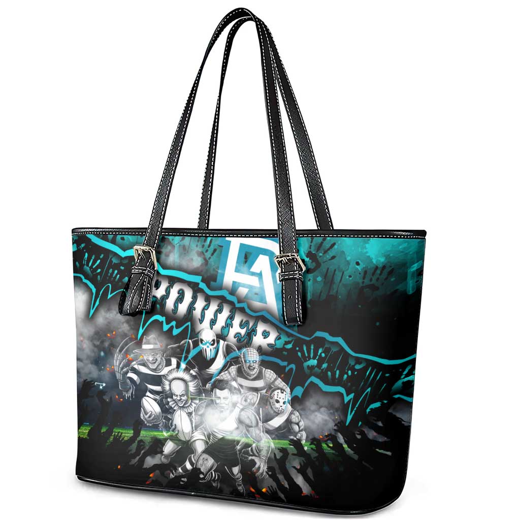 Step Into Horror Domain Power Football Leather Tote Bag Halloween Horror Movie Characters - Aussie Hoodie