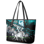 Step Into Horror Domain Power Football Leather Tote Bag Halloween Horror Movie Characters - Aussie Hoodie