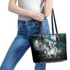 Step Into Horror Domain Power Football Leather Tote Bag Halloween Horror Movie Characters - Aussie Hoodie