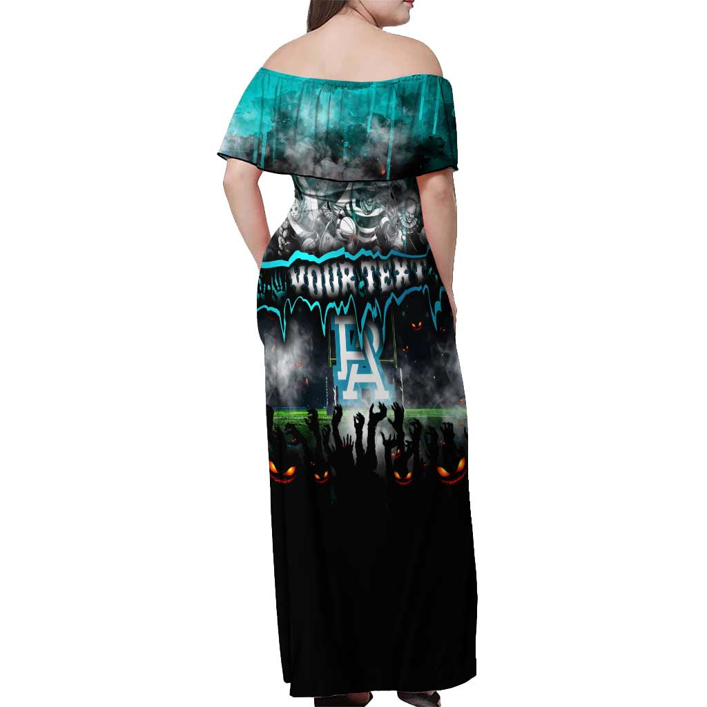 Step Into Horror Domain Power Football Off Shoulder Maxi Dress Halloween Horror Movie Characters - Aussie Hoodie