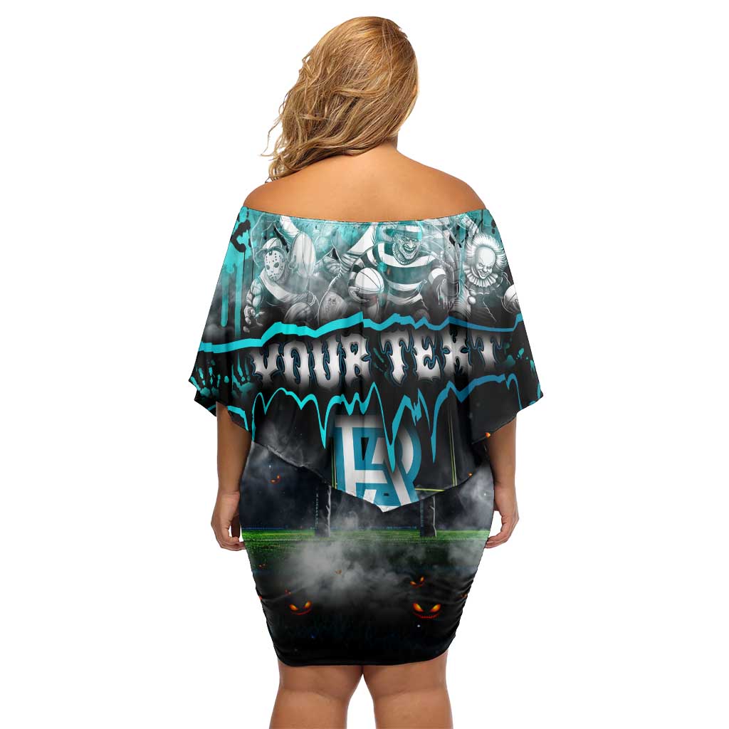 Step Into Horror Domain Power Football Off Shoulder Short Dress Halloween Horror Movie Characters - Aussie Hoodie