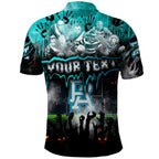 Step Into Horror Domain Power Football Polo Shirt Halloween Horror Movie Characters - Aussie Hoodie