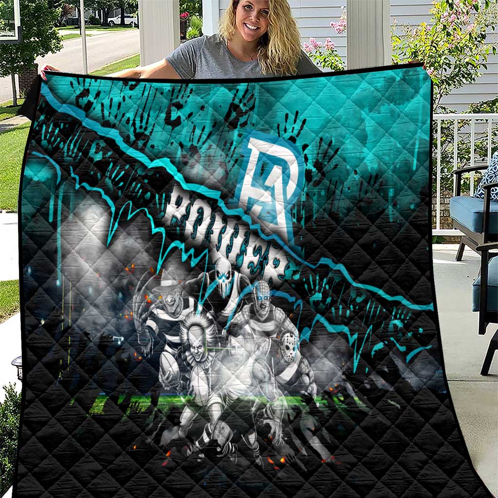 Step Into Horror Domain Power Football Quilt Halloween Horror Movie Characters - Aussie Hoodie