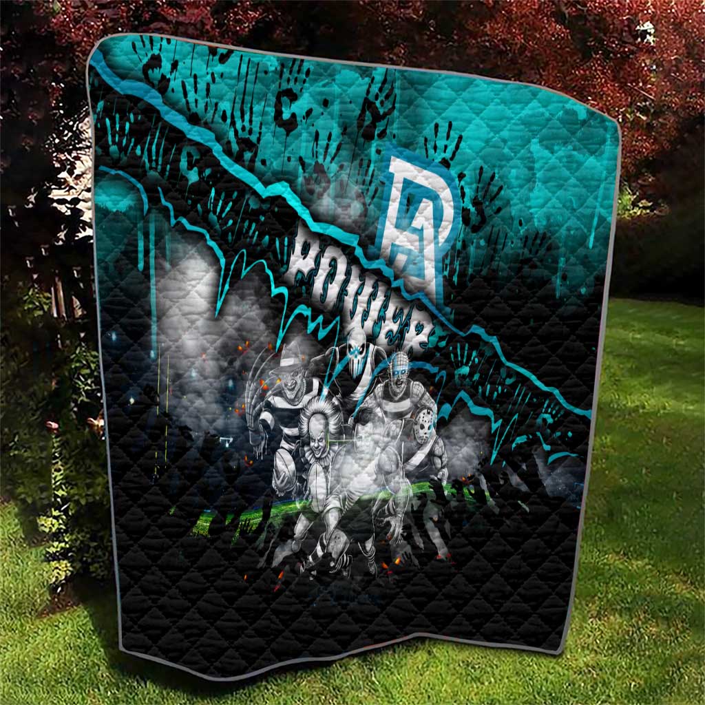 Step Into Horror Domain Power Football Quilt Halloween Horror Movie Characters - Aussie Hoodie