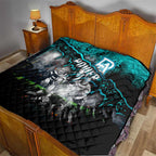 Step Into Horror Domain Power Football Quilt Halloween Horror Movie Characters - Aussie Hoodie