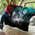 Step Into Horror Domain Power Football Quilt Halloween Horror Movie Characters - Aussie Hoodie
