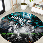 Step Into Horror Domain Power Football Round Carpet Halloween Horror Movie Characters - Aussie Hoodie
