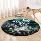 Step Into Horror Domain Power Football Round Carpet Halloween Horror Movie Characters - Aussie Hoodie