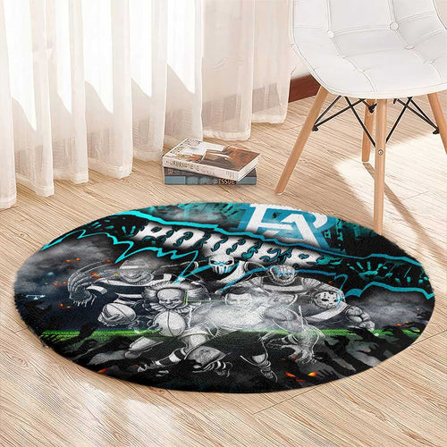 Step Into Horror Domain Power Football Round Carpet Halloween Horror Movie Characters - Aussie Hoodie
