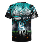 Step Into Horror Domain Power Football Rugby Jersey Halloween Horror Movie Characters - Aussie Hoodie