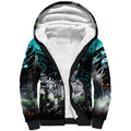Step Into Horror Domain Power Football Sherpa Hoodie Halloween Horror Movie Characters - Aussie Hoodie