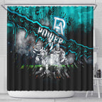 Step Into Horror Domain Power Football Shower Curtain Halloween Horror Movie Characters - Aussie Hoodie
