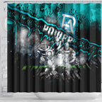 Step Into Horror Domain Power Football Shower Curtain Halloween Horror Movie Characters - Aussie Hoodie