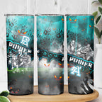 Step Into Horror Domain Power Football Skinny Tumbler Halloween Horror Movie Characters - Aussie Hoodie